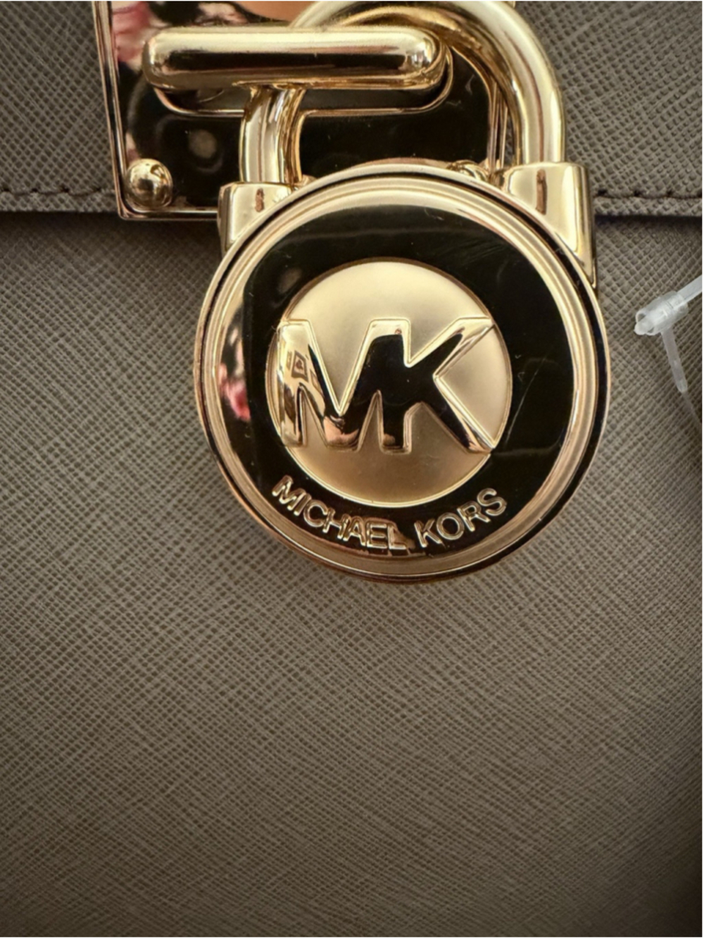 Michael Michael Kors Hamilton Large Satchel Dark Dune Leather Tote Crossbody - Picture 12 of 16